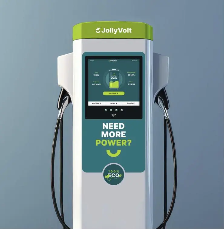 JollyVolt charger with a customised display