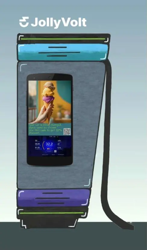Charger screen showing a playful customer offer